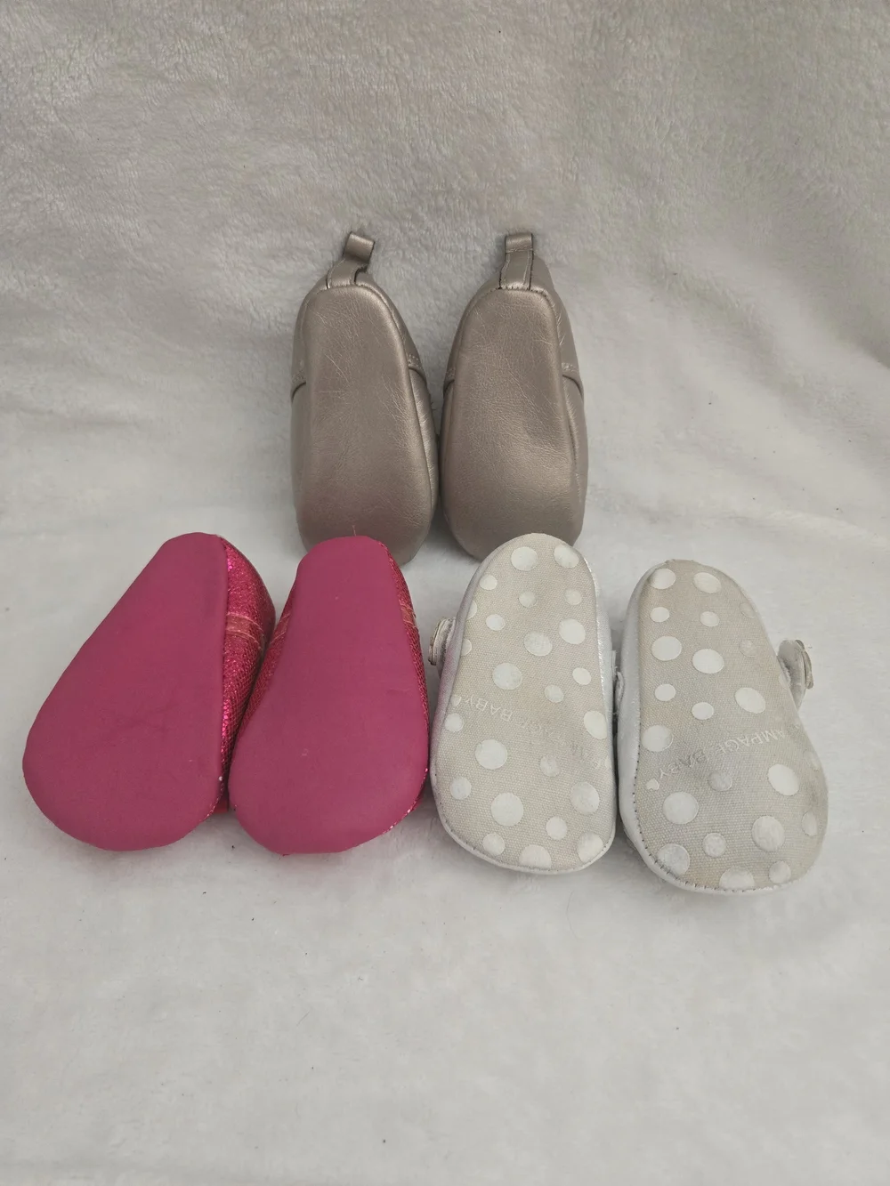Kids Rose Ankle Boots & Sparkle Mary Janes - 3-Pair Set Bundle Size 2 Baby